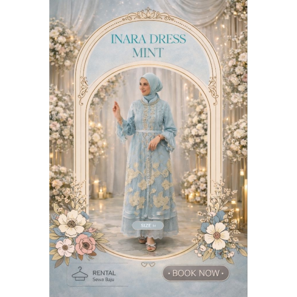 HANYA PENYEWAAN Inara dress mint by SARAH THE LABEL