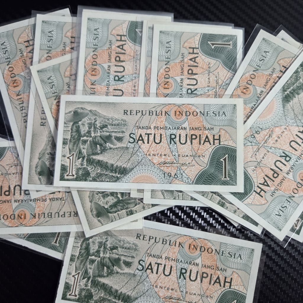 Uang Kuno Indonesia 1 Rupiah Tahun 1961 Koleksi Asli