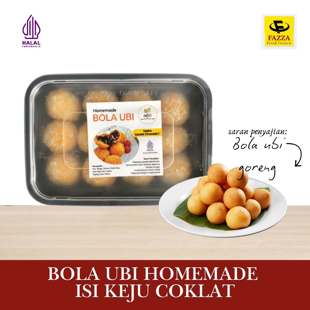 Bola Ubi Homemade Isi Keju Coklat