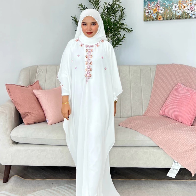 Ameera Gamis Kaftan Ceruty Babydoll Aplikasi Payet Dress Kaftan Kondangan Mewah Kaftan Abaya Hitam
