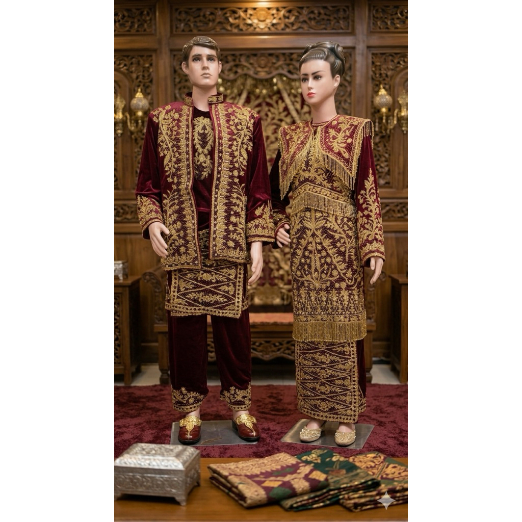 Baju Pengantin Padang Bordir Payet Premium /Baju Pengantin Minang