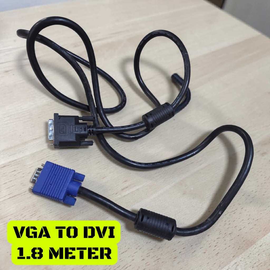 CABLE VGA TO DVI ( DVI TO VGA ) KABEL DVI (24+5) TO VGA 1.5Meter# DVI TO VGA-1.8M
