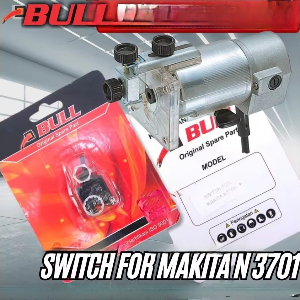 JHTeknik Switch Trimmer BULL N3701/Saklar Mesin Profil N 3701 BULL/Switch N3710 untuk Mesin Trimmer,