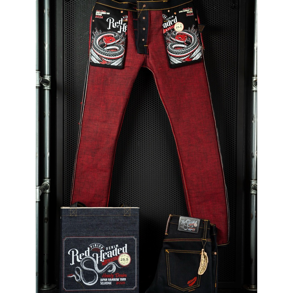 READY STOCK PINION DENIM - RED HEADED 25.5oz