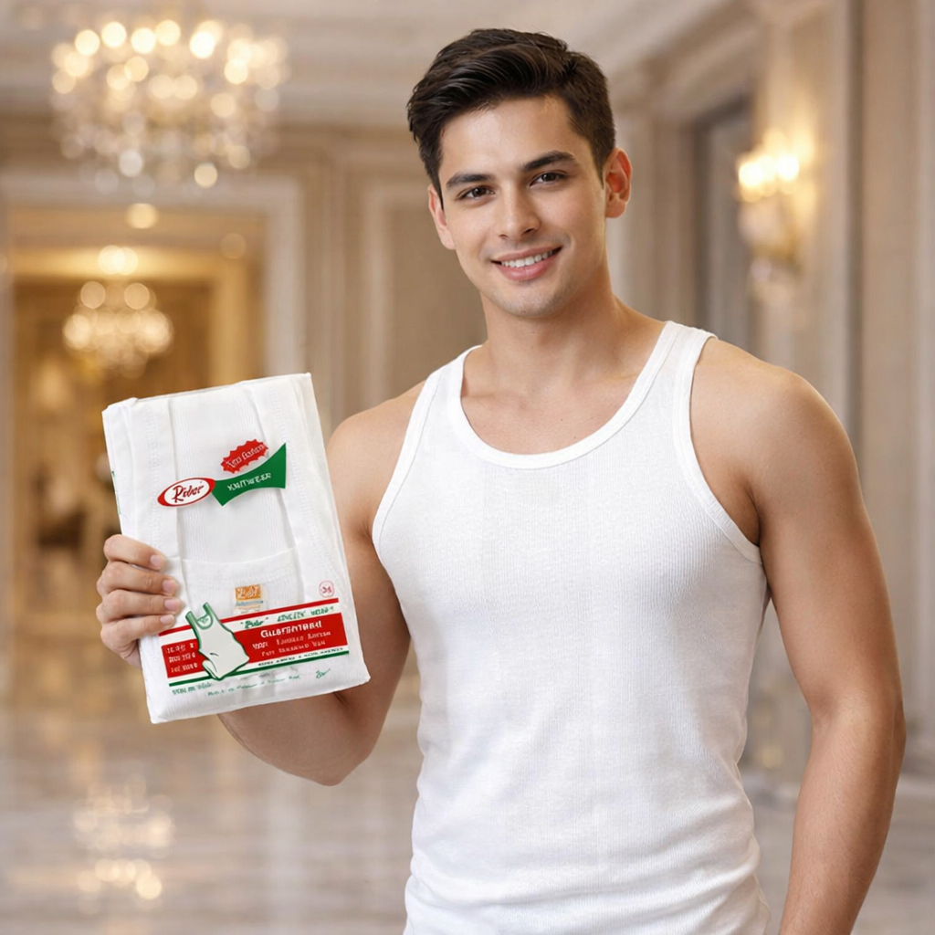 Singlet Pria Rider R123B Putih Kaos Dalam Cowok Bahan Katun Lembut Original ( Isi 3 Pcs & 6 Pcs ) CD