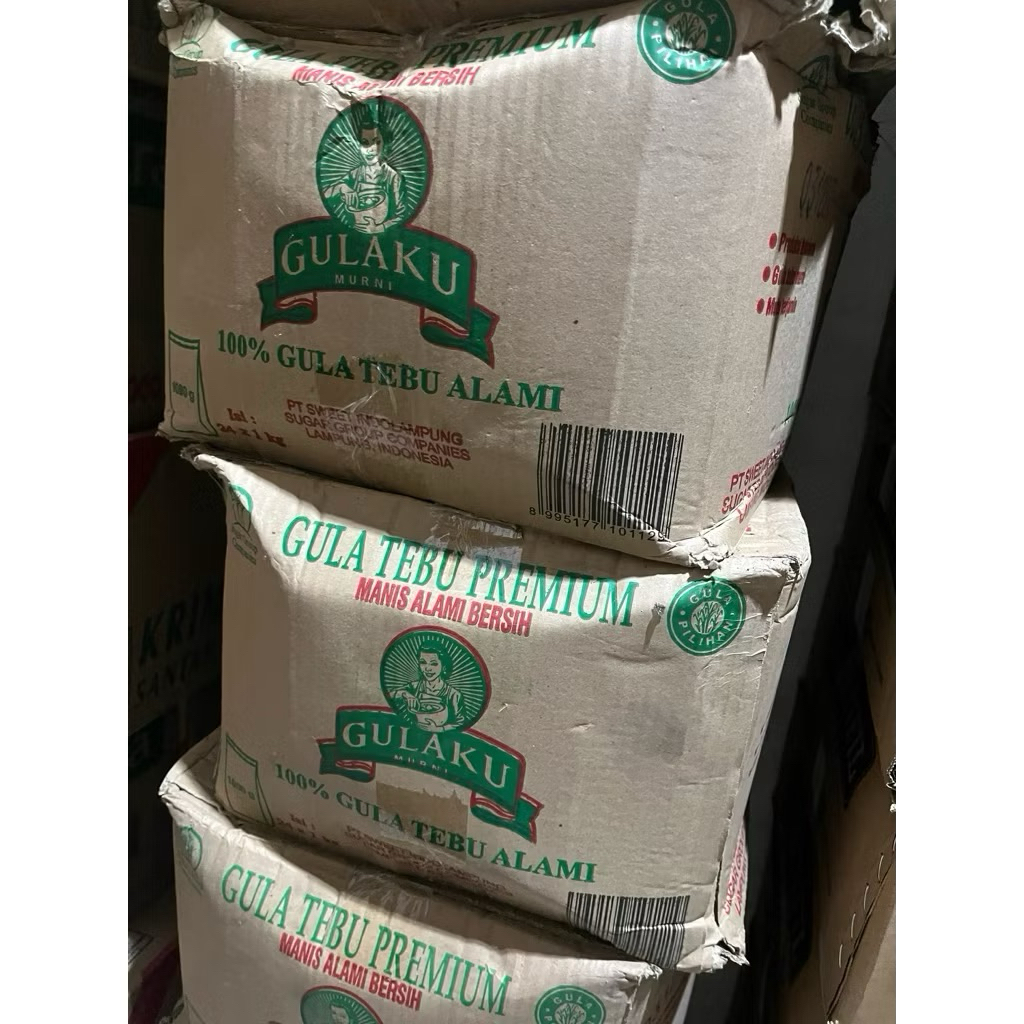 Gula Pasir Gulaku 1Kg 1 dus isi 24 pcs - KARTONAN - CARGO