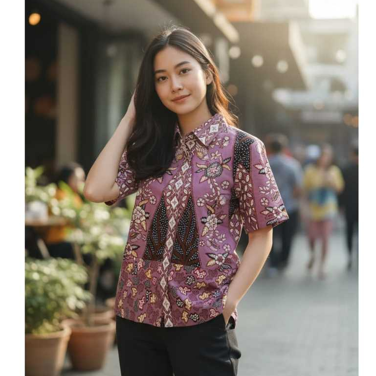 Atasan Batik Wanita /Batik Blouse Chic Teenage Style