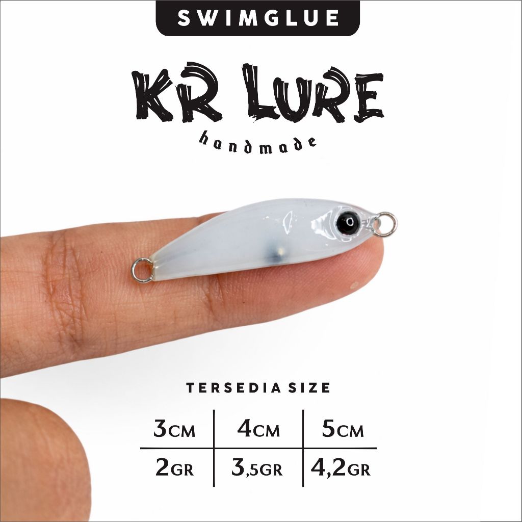 Swim Glue KR lure 3cm 4cm 5cm || Umpan Hampala / Sebarau / Palung / Baby GT /  Hampili || Umpan Cast