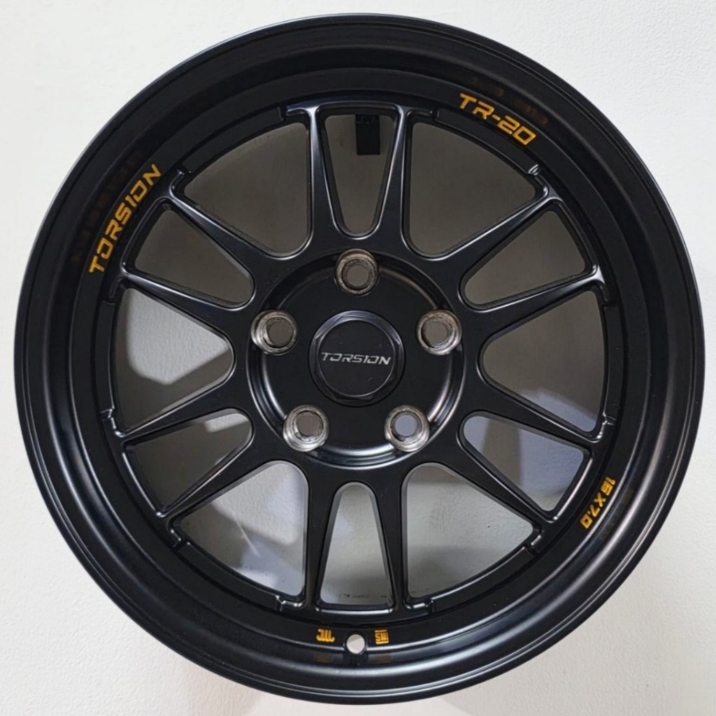 VELG MOBIL ORIGINAL TORSION WHEELS TR20 R16x7 5H 114,3 ET 38 MATT BLACK - ERTIGA INNOVA RUSH TERIOS 