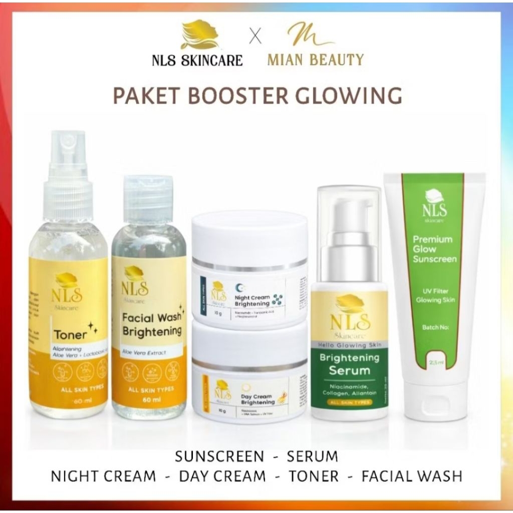 Nls Skincare BPOM Official Paket Glowing & Paket Basic NLS Skincare BPOM