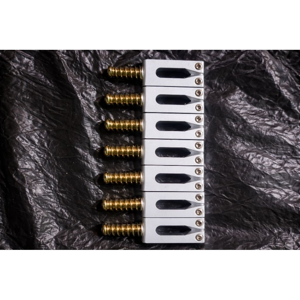 Sadel Bridge Vibrato original Stratocaster Set 6 pcs ada no 112 -221 set| Saddle Gitar Elektrik Stra