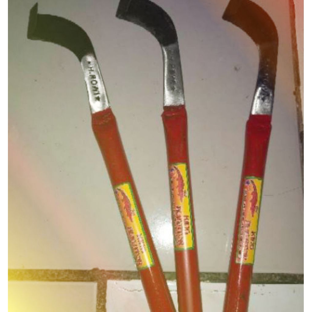 PISAU SADAP GETAH BAHAN BESI BAJA/PISAU SADAP GAGANG BESI