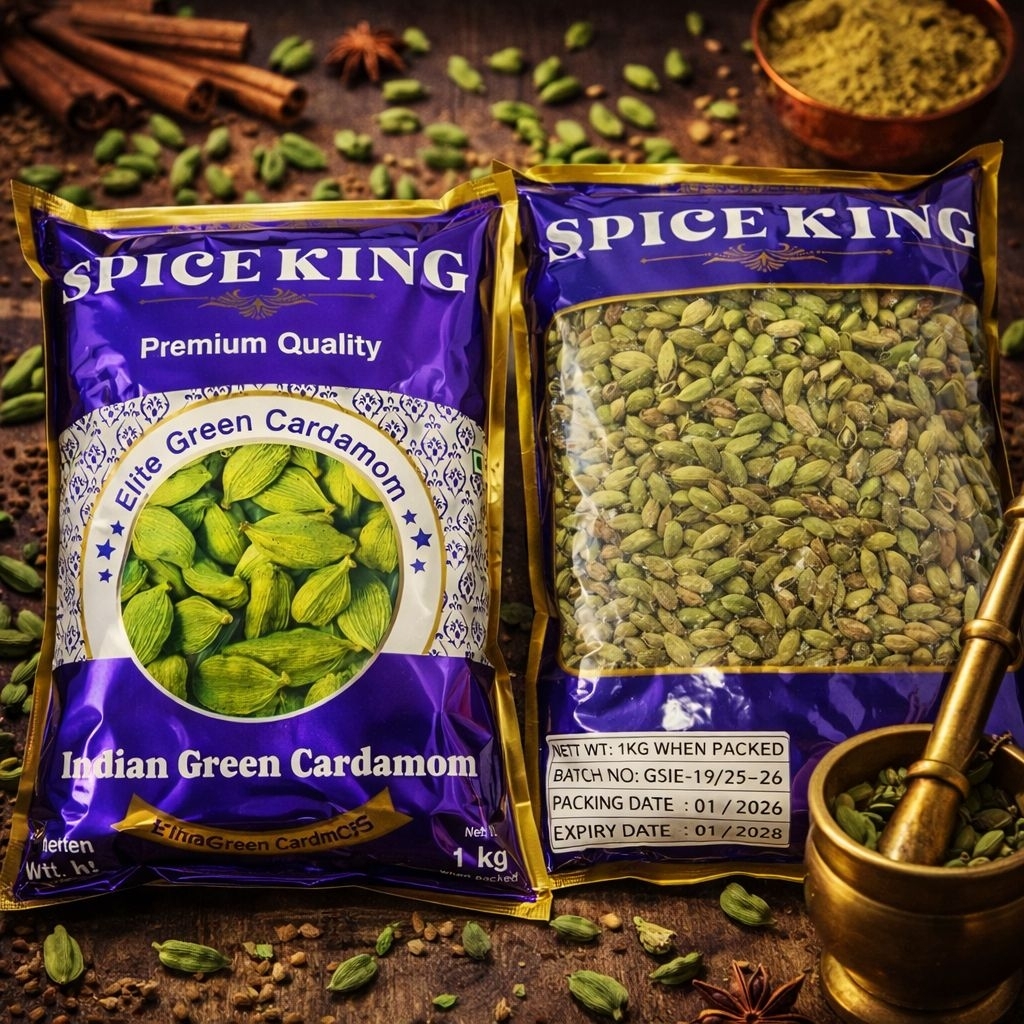 1kg Kapulaga Hijau Green Cardamom Spice King Premium