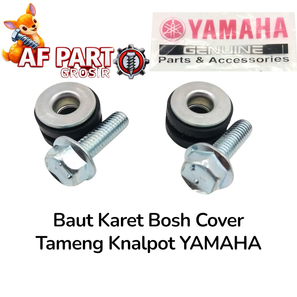 Baut Karet Bosh Dudukan Tameng Knalpot YAMAHA Mio Smile/Sporty Mio Soul Fino Mio J Mio M3 Soul GT XE