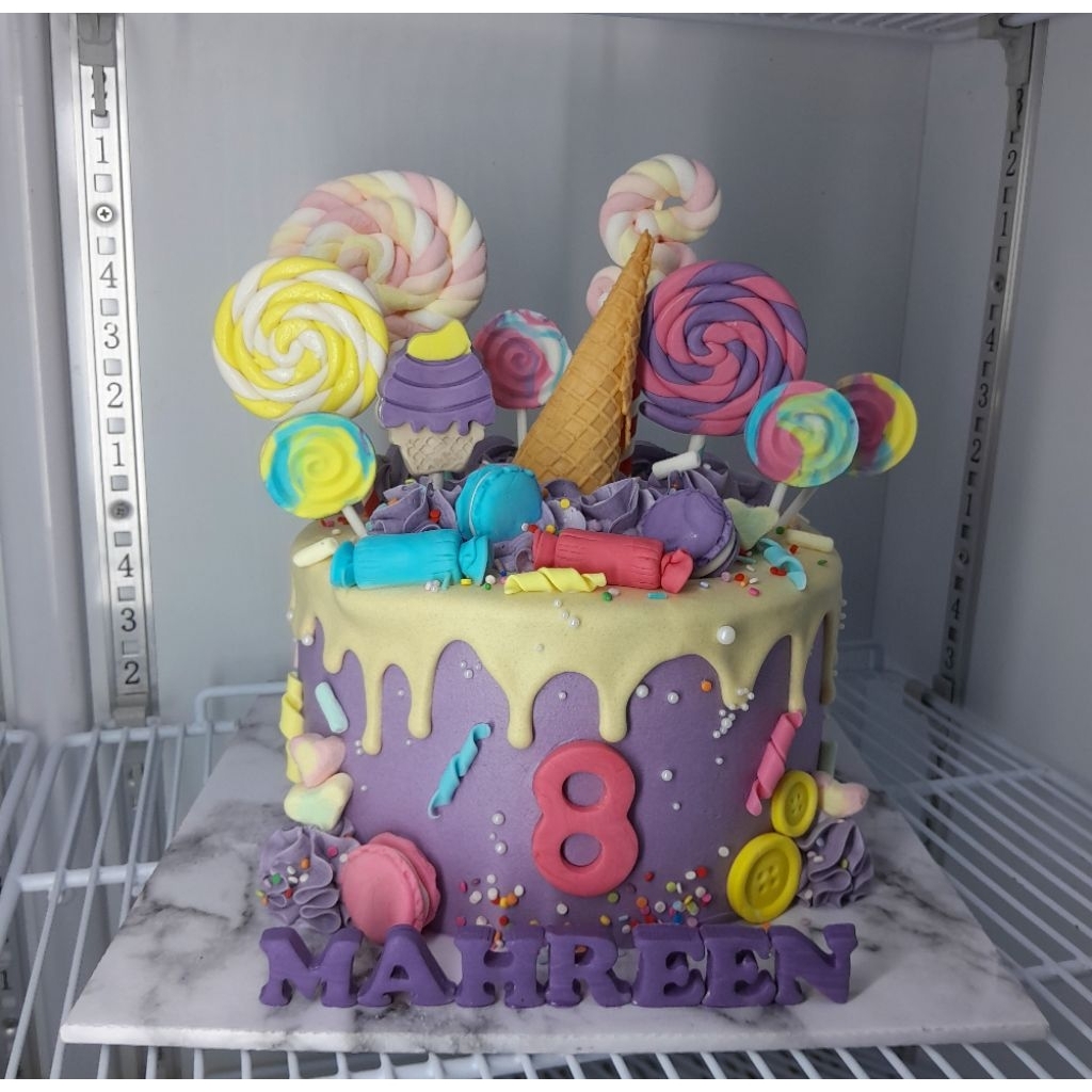 Kue ulang tahun / cake birthday cone candy / kue ultah permen lolipop