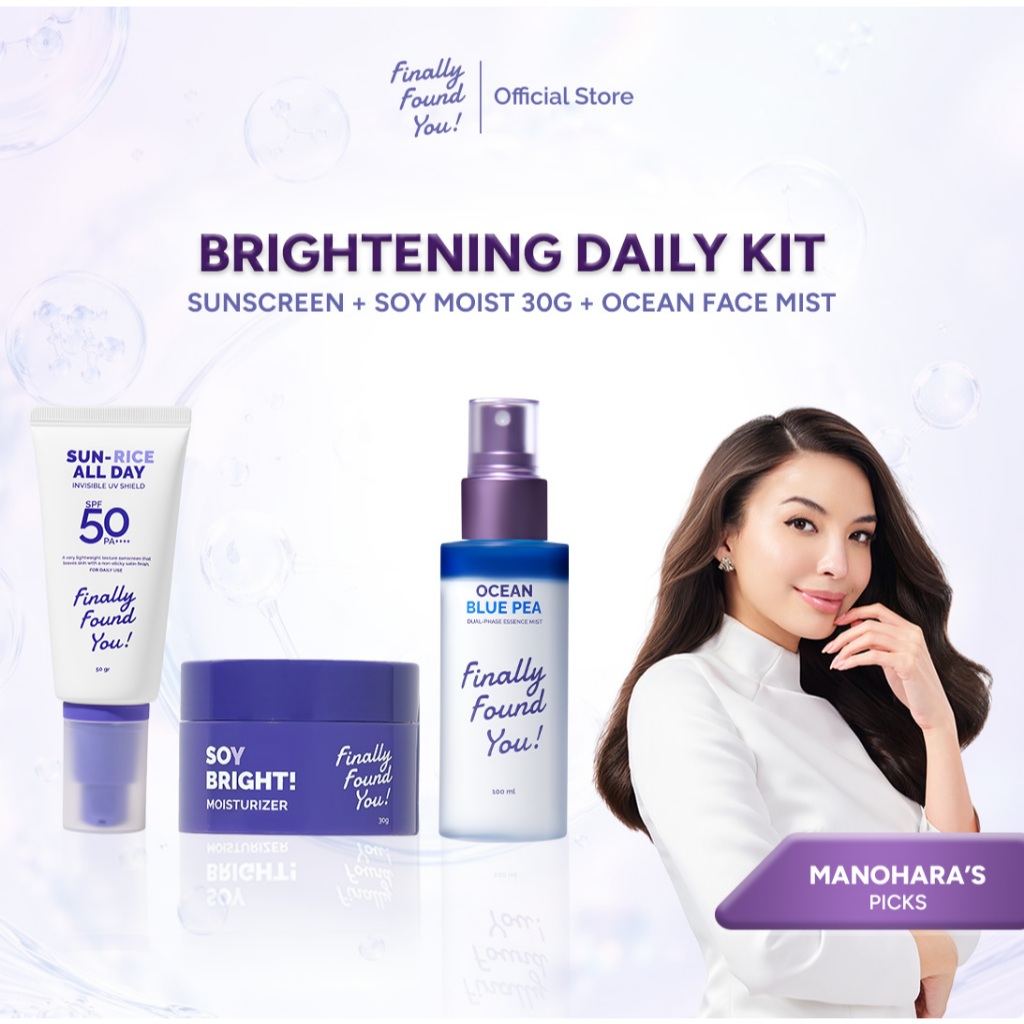 [Manohara's Pick] Finally Found You Brightening Daily Kit: SUN-RICE ALL DAY Invisible UV Shield SPF 