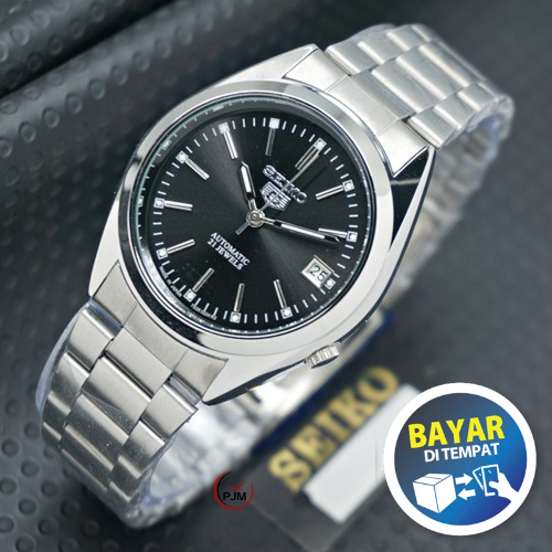 Jam Tangan SEIKO 5 Automatic | Otomatis | 21 jewels Pria & Wanita Rantai Gold Silver Tanggal