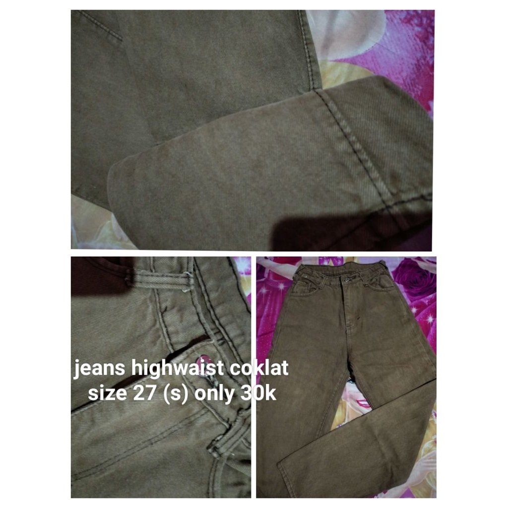 jeans coklat