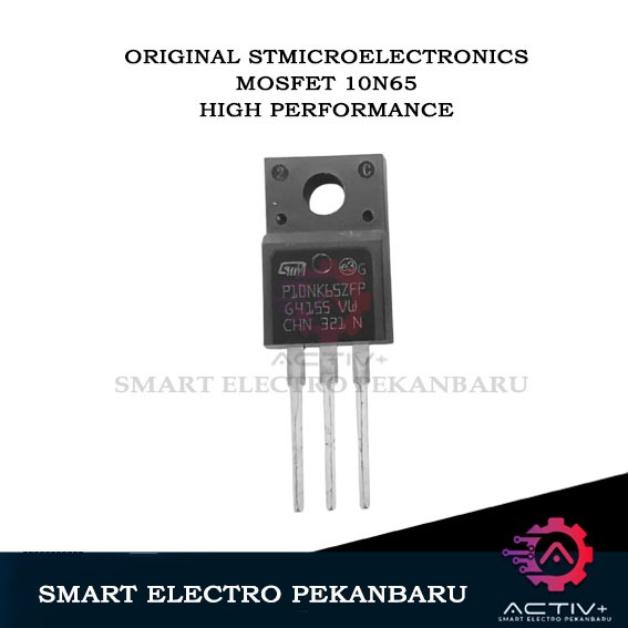 ORIGINAL MOSFET P10NK65 TO-220 STMICROELECTRONICS 10N65 BODY KECIL FQPF 10N65C 10 N65 SEMICONDUCTOR 