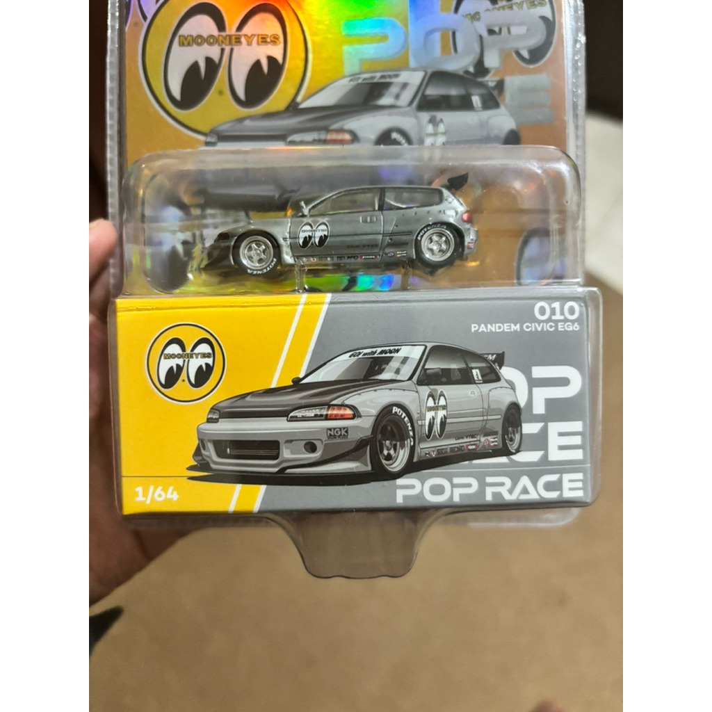Diecast mooneyes enigma pop race pandem civic EG6 warna abu abu