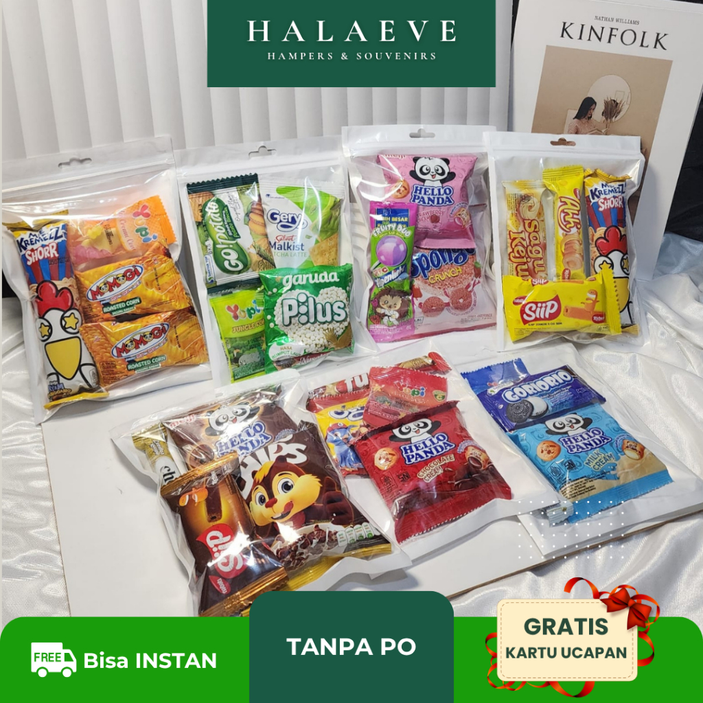 Paket Snack Ulang Tahun Anak 5000 | Hampers Ciki | Goodie Bag Ultah - HALAEVE