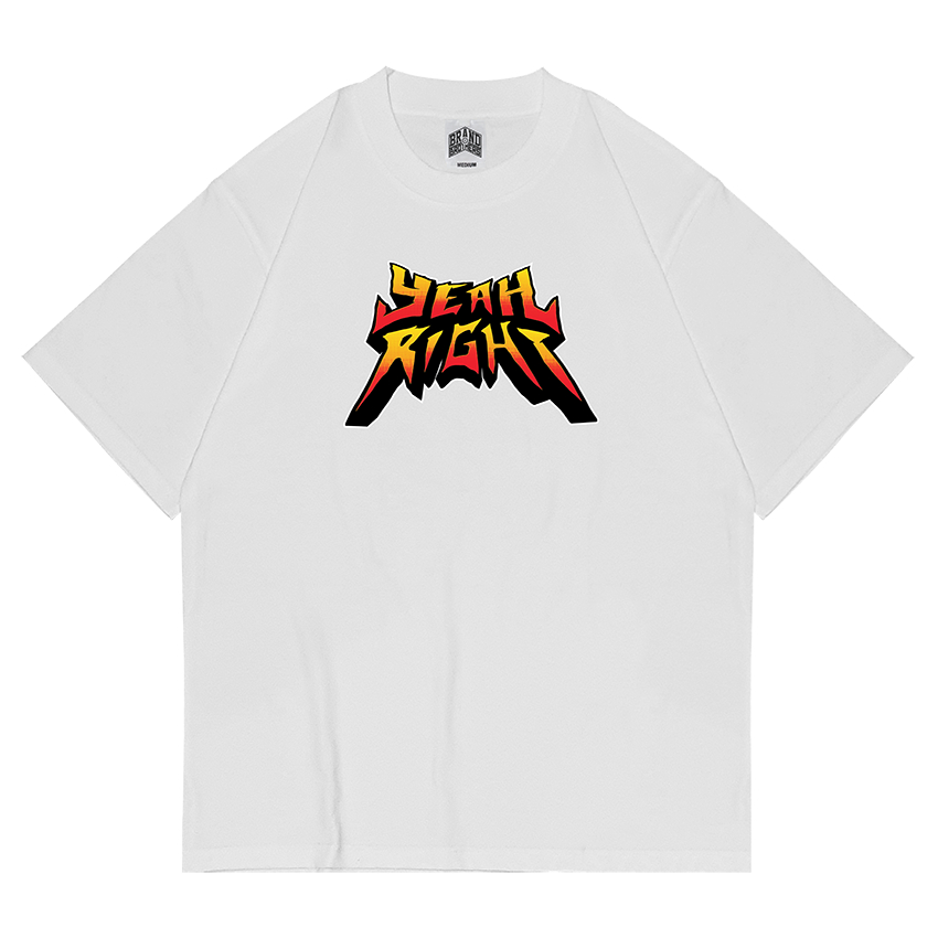 YEAH RIGHT Rumple T shirt White - Kaos Putih Cotton Combed 24s Unisex