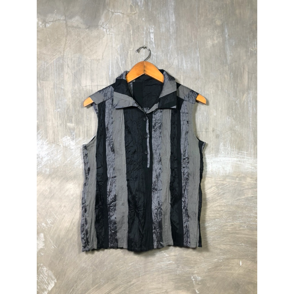 Issey Miyake Half Button Up Shirt