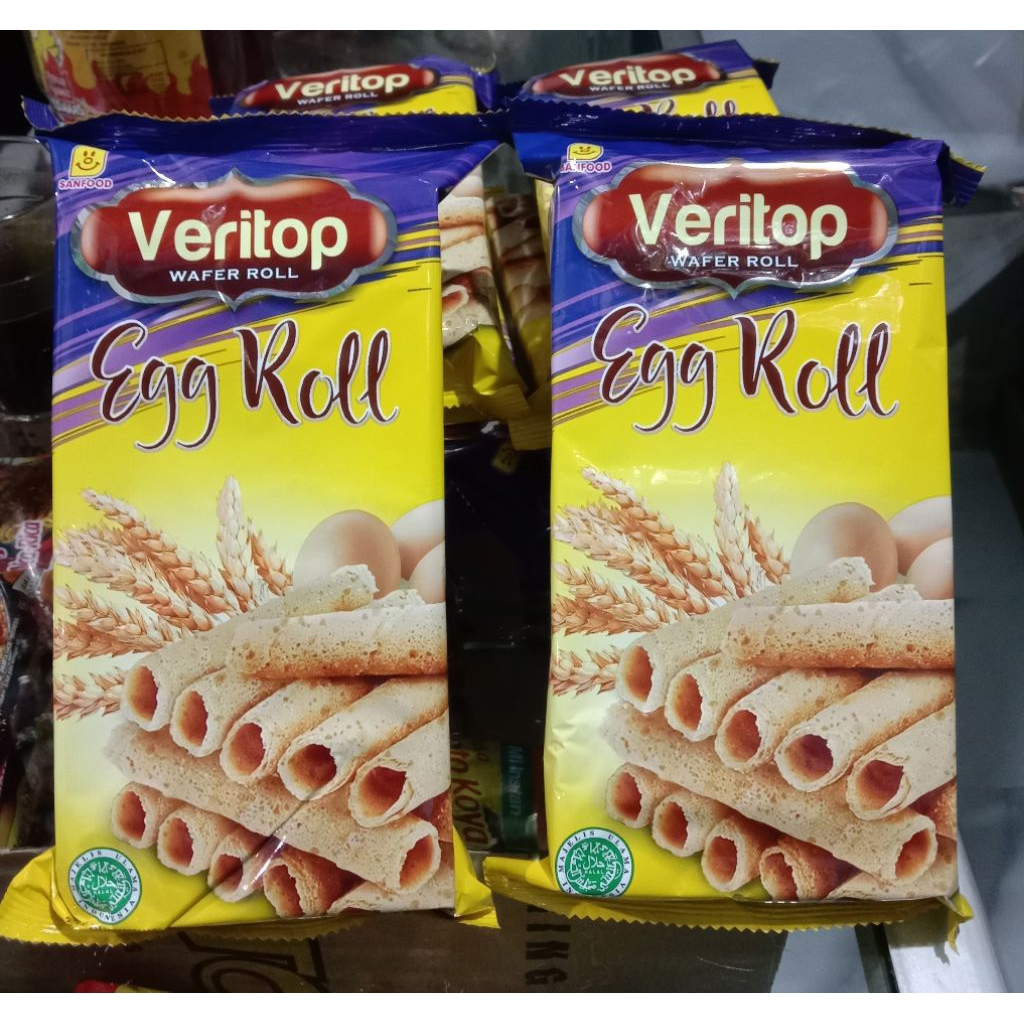 Veritop wafer EGGROLL 80gram 1picis ( exp 11 Maret 2027)