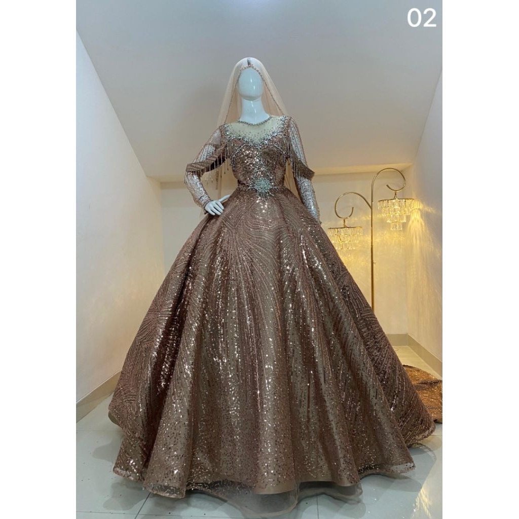 gaun pengantin mewah/gaun pengantin slim mewah/gaun pengantin slim murah/gaun pengantin murah/dress 