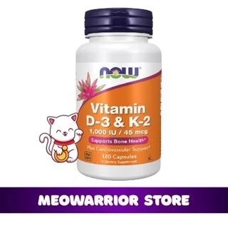 Now Vitamin D3 1000 dan K2 45mcg Vitamin D3 K2 Imunitas Tubuh Inflamasi Tulang dan Gigi 120 Kapsul