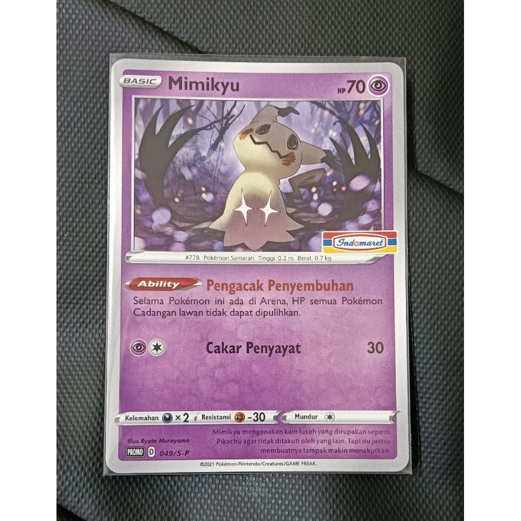 Mimikyu Indomaret Non Holo Kartu TCG Pokemon Indonesia