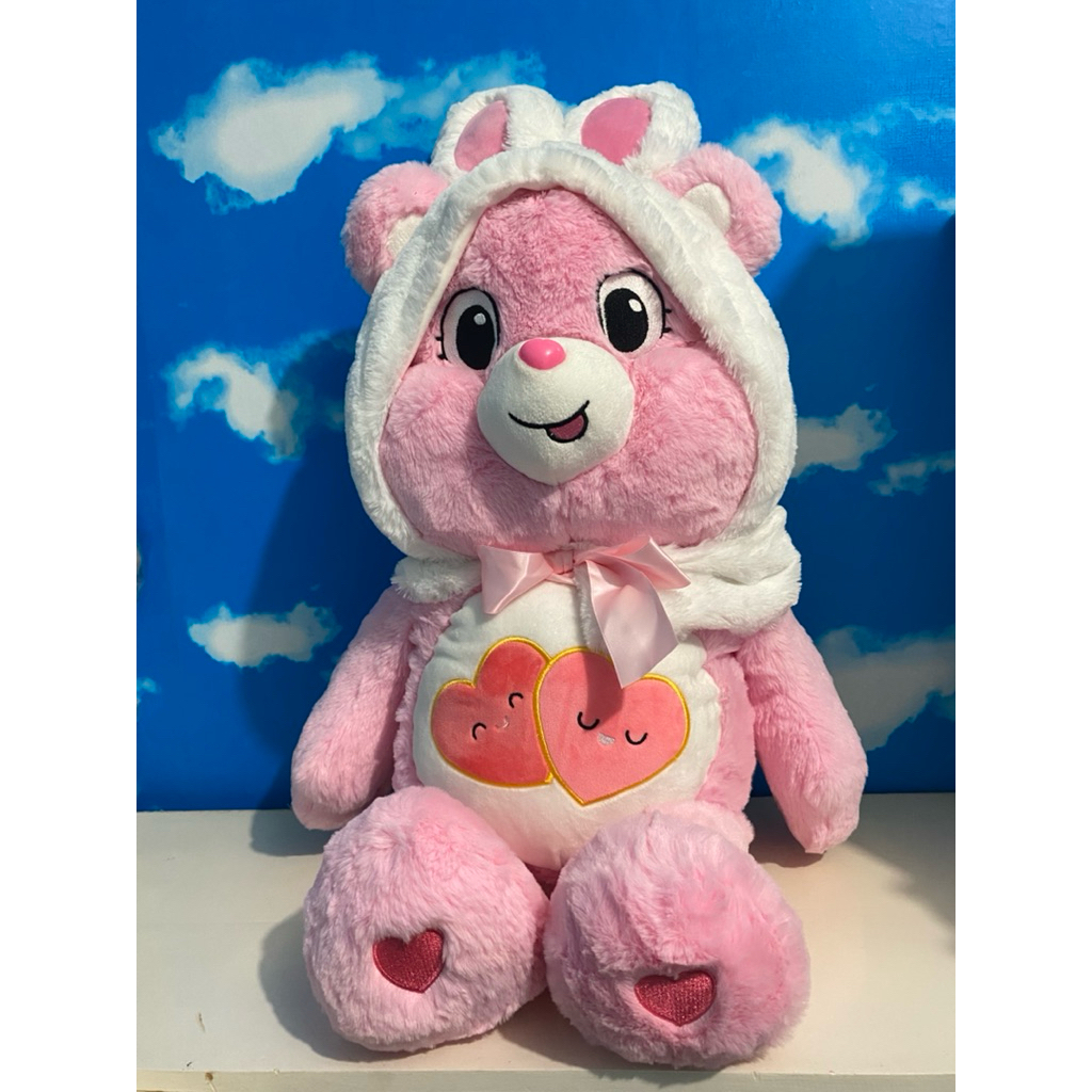 Boneka Beruang Care Bears Jumbo Love a Lot Bear 75cm Original Plushie / Boneka Care Bears Telinga Bu