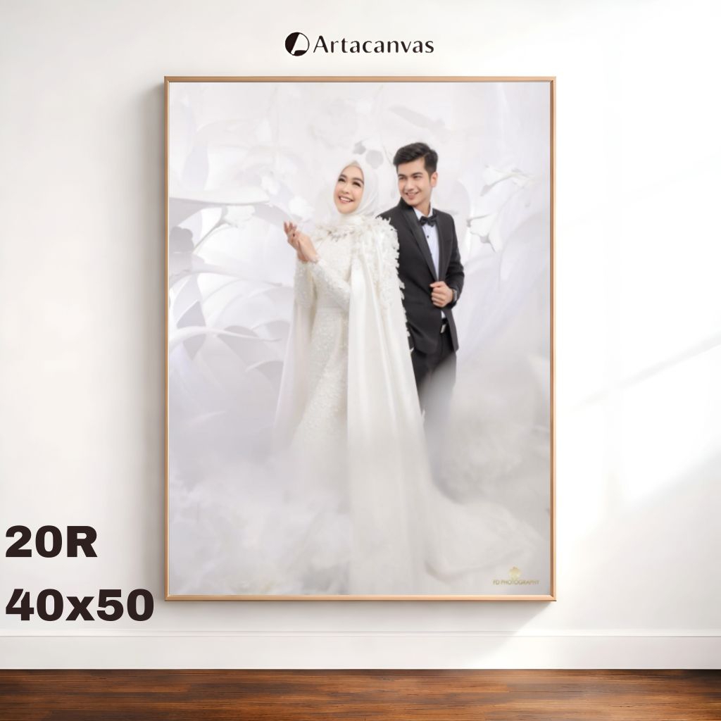 Cetak Foto Kanvas Custom 16R ( 40x50 ) || Cetak Foto Kanvas Frame Minimalis || Cetak Foto Kanvas || 