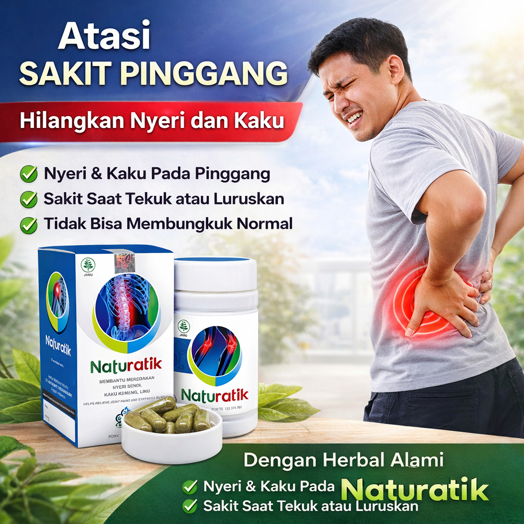 Obat Sakit Pinggang Saraf Kejepit Pinggang Dan Kaki Syaraf Terjepit Sakit Nyeri Bokong NATURATIK