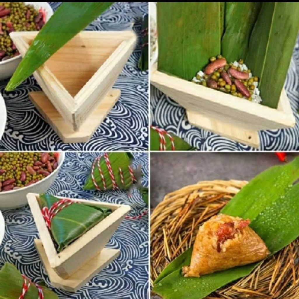 Cetakan bacang kayu segitiga