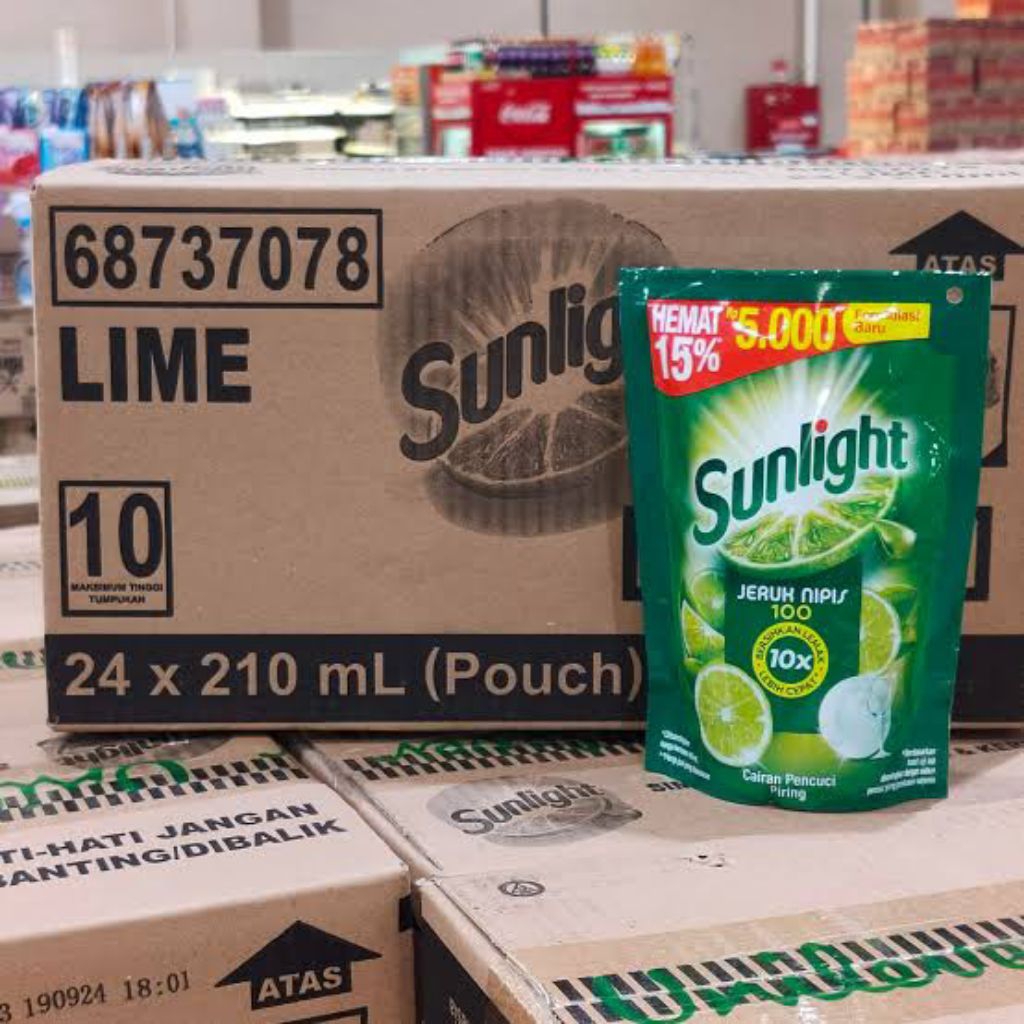 sunlight 5rb 1 dus isi 24 pcs,sunlight 210ml 1 dus