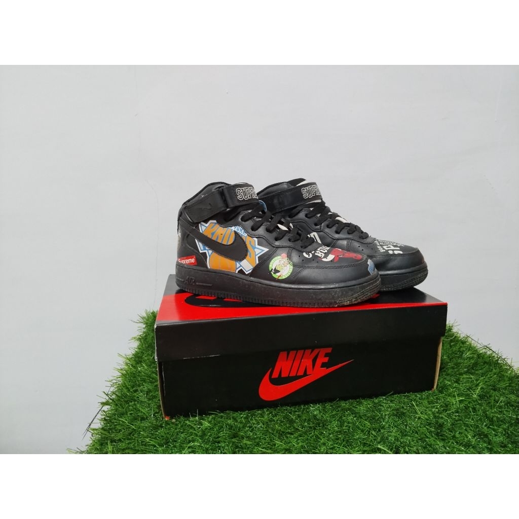 Supreme x NBA x Nike Air Force 1 Mid 07 Black Size 42