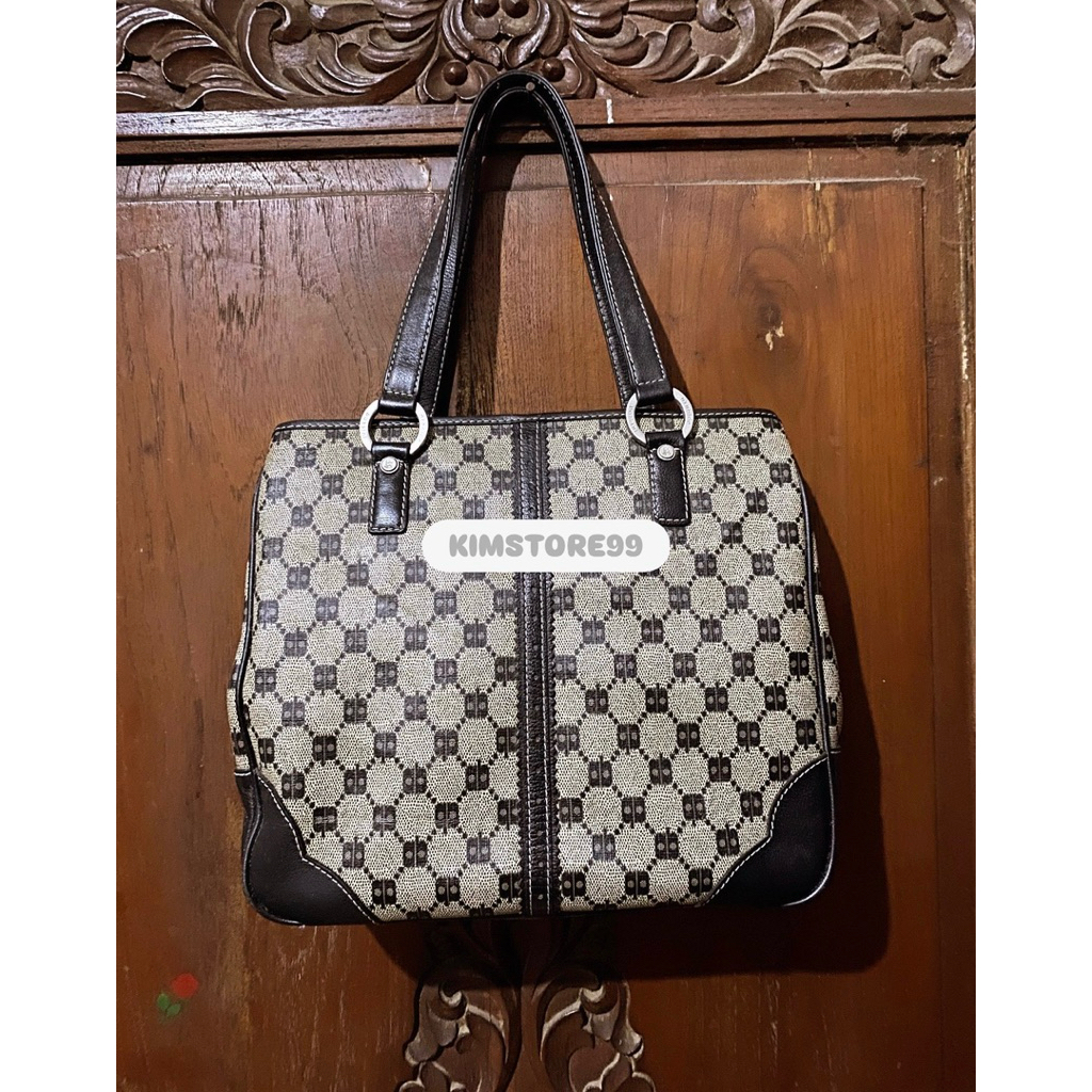 Preloved Totebag ARNALDO BASSINI embossed