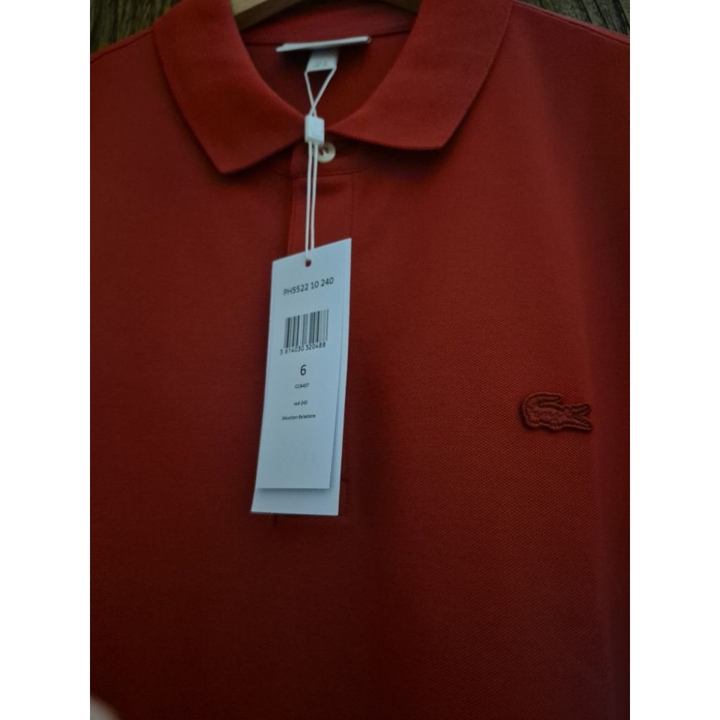 LACOSTE POLO SHIRT REGULAR FIT PARIS EDITION RED