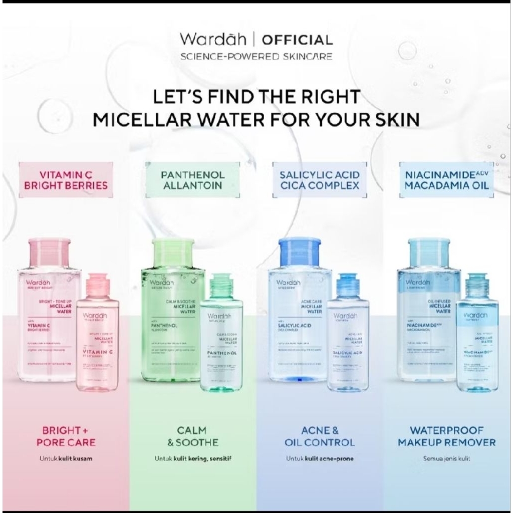Wardah Micellar Water  - pembersih wajah