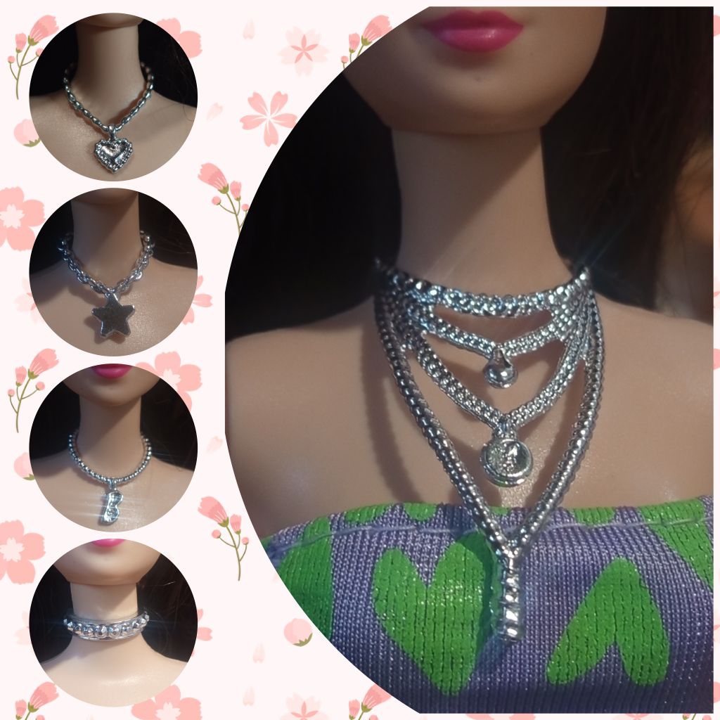 Kalung silver Boneka Barbie