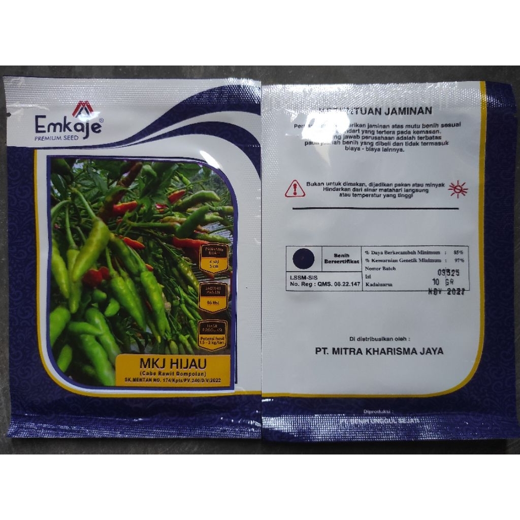BENIH CABE RAWIT EMKAJE HIJAU 10 GR - CAP EMKAJE