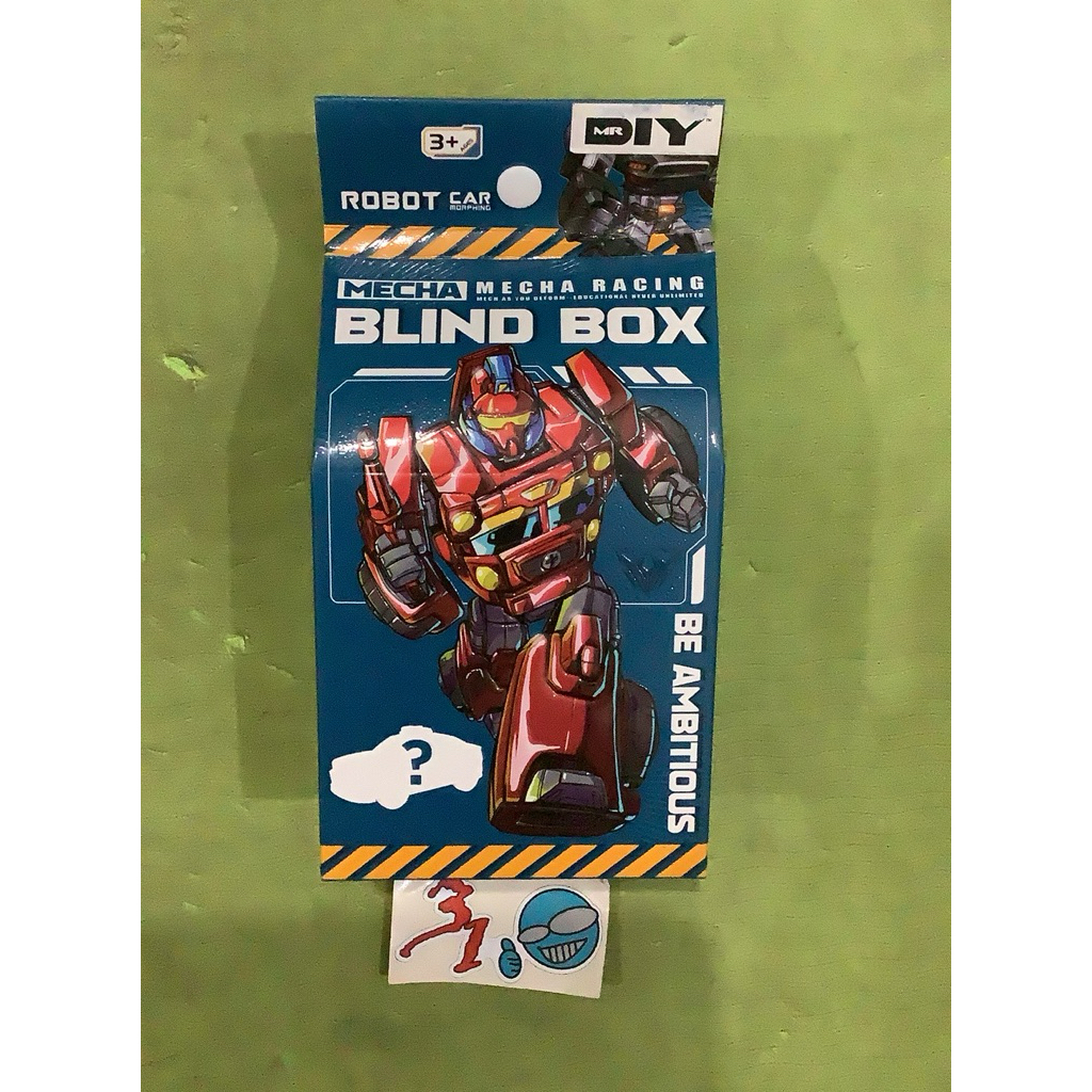 mainan anak robot car blind box mecha racing mr diy