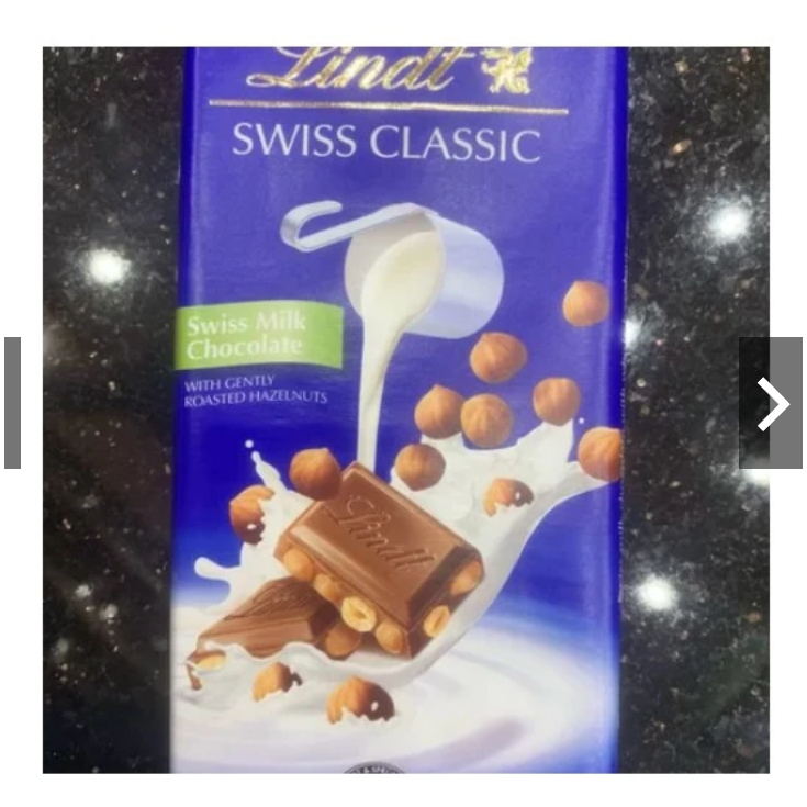 Lindt SWISS CLASSIC Gently Roasted Hazelnut 100gr Swiss Milk Chocolate