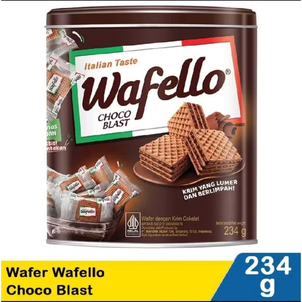 wafello wafer kaleng 234gram 1 dus