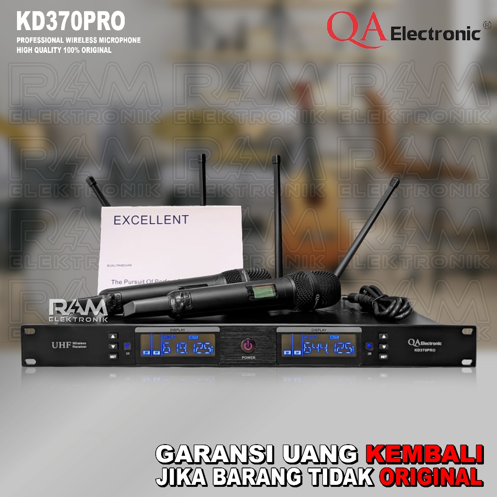 Microphone Mic Wireless QA ELECTRONIC KD370PRO | KD 370PRO | KD 370 PRO Original