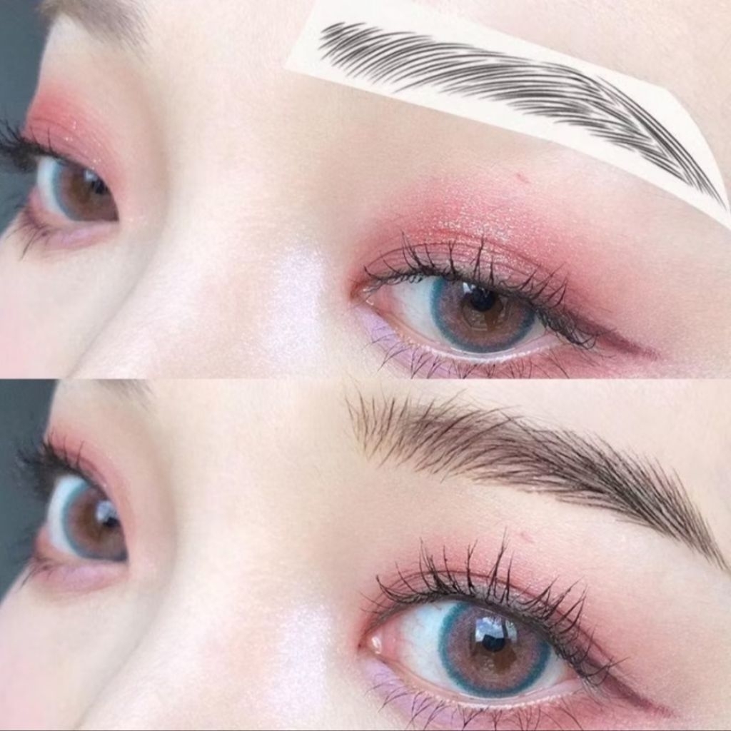 ‼️READY‼️Sticker Tato Alis 4D Eyebrow Tattoo Alis Instan Natural, Waterproof & Tahan Lama - Stiker C