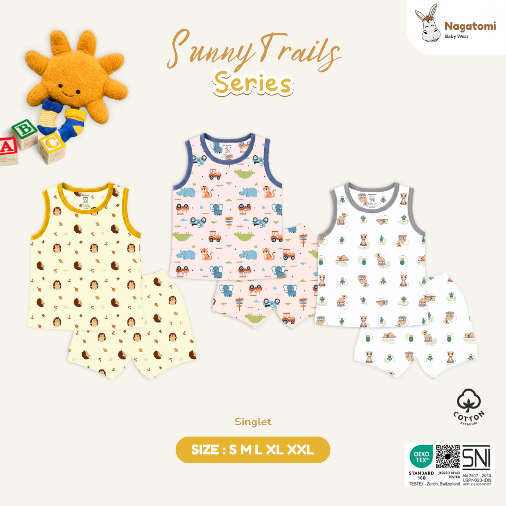 NAGATOMI - Setelan Baju Kutung Anak Sunnny Trails
