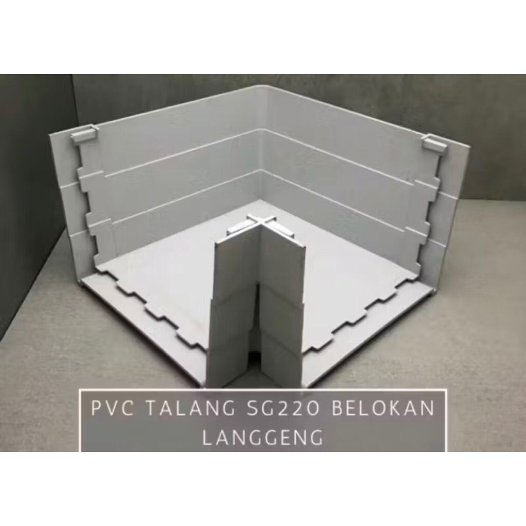 Belokan Talang Air PVC Kotak SG 220 8” 8 Inch