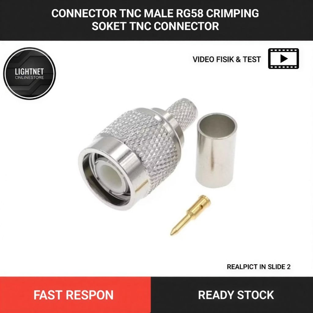 Connector TNC Male rg58 Crimping Soket TNC Connector